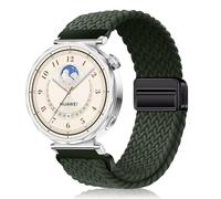 PaceBid 18mm Braided Straps for Huawei Watch GT 6 41mm/Watch5 42mm/GT 5 Pro 42mm/GT 5/GT4, Magnetic Nylon Watch Band for Garmin Venu 4 41mm/Venu 3S/Forerunner 265S/255S Music/Venu 2S -Dark Green