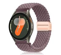 PaceBid 20mm Braided Straps for Samsung Galaxy Watch 7/6/5/4 40,44mm/Watch FE/Watch 6 Classic 43,47mm/Watch 5 Pro 45mm, Magnetic Sport Soft Nylon Replacement Watch Band for Galaxy Watch 42mm - Purple