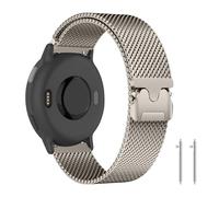 PaceBid 20mm Metal Straps for Garmin Forerunner 70/170/170 Music 43mm/Forerunner 165/165 Music/245/645/570 42mm, Metal Magnetic Watch Band for Garmin Vivoactive 6/5/Approach S50/S44 - Starlight