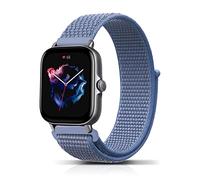 PaceBid 20mm Nylon Strap Compatible with Amazfit Active 2 Square/GTR Mini/GTS 4/4 Mini/Bip 3/Bip3 Pro/GTS 3/2, Soft Adjustable Velcro Nylon Watch Band for Amazfit Active 2/GTR 42mm/Bip S - Blue