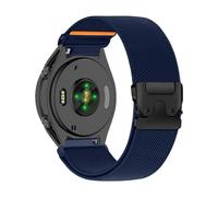 PaceBid 20mm Nylon Strap for Garmin Forerunner 70/170/170 Music 43mm/Forerunner 165/165 Music/245/645/570 42mm, Elastic Braided Watch Band for Garmin Vivoactive 6/5/Approach S50/S44 - Blue