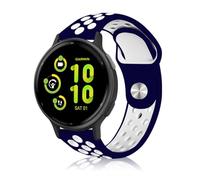 PaceBid 20mm Strap Compatible with Garmin Vivoactive 5 /vívomove Trend/Venu Sq 2/Venu Sq 2 music/Venu 2 Plus,Silicone Sport Soft Women Men Replacement Band for Garmin Forerunner 245/645 Blue/White