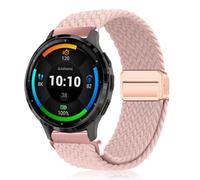 PaceBid 22mm Braided Straps for Garmin Venu 4 45mm/Venu 3/Forerunner 255/265/570 47mm/Venu2, Magnetic Nylon Replacement Watch Band for Huawei Watch GT 6/GT 5 Pro 46mm/Amazfit Balance 2/Bip 6 - Pink