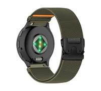 PaceBid 22mm Nylon Strap for Garmin Venu 4 45mm/Venu 3 45mm/Venu2/vivoactive 4/Active, Sport Wristbands Elastic Braided Watch Band for Garmin Forerunner 265/255/255 Music/Forerunner 570 47mm - Green