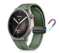 PaceBid 22mm Straps for Amazfit Balance 2/Balance/Bip 6/Bip 5/Cheetah Pro, Silicone Complex Nylon Braided Magnetic Watch Band for Amazfit GTR 4/3 Pro/3/GTR 2e/Stratos 3/T-Rex 3 Pro 48mm -Green