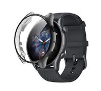 PaceBid Case for Amazfit GTR 3 / Amazfit GTR 3 Pro Protective TPU Case Soft Flexible All-Around Protective Film Cover Compatible with Amazfit GTR 3 / Amazfit GTR 3 Pro (Black)