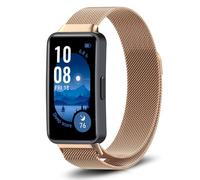 PaceBid Metal Strap Compatible with Huawei Band 10/9/8, Milanese Magnetic Mesh Stainless Loop Replacement Adjustable Band for Huawei Band 9/Huawei Band 8/10 (Rose gold)