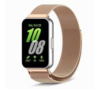 PaceBid Metal Strap Compatible with Samsung Galaxy Fit 3, Milanese Magnetic Mesh Stainless Steel Magnetic Loop Replacement Fashion Adjustable Band for Samsung Galaxy Fit 3 - Rose gold
