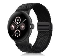 PaceBid Nylon Strap Compatible with Google Pixel Watch 3 41mm/2/1, Braided Magnetic Sport Women Men Replacement Watch Band for Google Pixel Watch 2/1 - Black