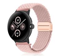 PaceBid Nylon Strap Compatible with Google Pixel Watch 3 41mm/2/1, Braided Magnetic Sport Women Men Replacement Watch Band for Google Pixel Watch 2/1 - Pink