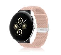 PaceBid Nylon Strap for Google Pixel Watch 4 41mm/3 41mm/2/1, Adjustable Stretchy Braided WatchBands for Google Pixel Watch 1/2/3/4 41mm - Pink