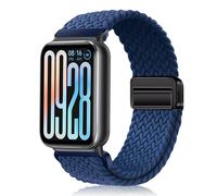 PaceBid Nylon Straps for Xiaomi Smart Band 8 Pro/9Pro/10 Pro, Men and Women Braided Magnetic Replacement Watch Band for Xiaomi Redmi Watch 6/Watch5/Watch4/Mi Band 9 Pro/8Pro/10 Pro - Dark Blue