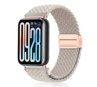 PaceBid Nylon Straps for Xiaomi Smart Band 8 Pro/9Pro/10 Pro, Men and Women Braided Magnetic Replacement Watch Band for Xiaomi Redmi Watch 6/Watch5/Watch4/Mi Band 9 Pro/8Pro/10 Pro - Starlight
