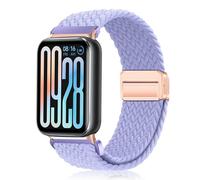 PaceBid Nylon Straps for Xiaomi Smart Band 8 Pro/Band 9 Pro, Men and Women Braided Magnetic Replacement Watch Band for Xiaomi Redmi Watch 6/Watch 5/Watch4/Mi Band 9 Pro/Mi Band 8 Pro - Lavender