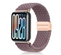 PaceBid Nylon Straps for Xiaomi Smart Band 8 Pro/Band 9 Pro, Men and Women Braided Magnetic Replacement Watch Band for Xiaomi Redmi Watch 6/Watch 5/Watch4/Mi Band 9 Pro/Mi Band 8 Pro - Purple