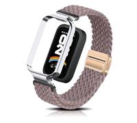 PaceBid Nylon Straps for Xiaomi Smart Band 9 Active/Xiaomi Redmi Smart Band 3, Men and Women Braided Magnetic Replacement Watch Band for Xiaomi Mi Band 9 Active/Xiaomi Redmi Smart Band 3 - Purple