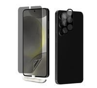 PaceBid Privacy Screen Protector for Samsung Galaxy S24, [1+2 Pack] Screen Protector [Not Glass] +Camera Glass Film, Support Fingerprint Sensor, Anti Spy Screen Protector TPU Film for Galaxy S24