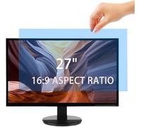 PaceBid Removable 27" Computer Premium Blue Light Blocking Screen Protector, Anti Glare Filter Film, Anti-UV Eye Protection Screen Protector for Desktop Monitor 27 Inch (16:9)