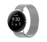 PaceBid Strap for Google Pixel Watch 4 41mm/3 41mm/2/1, Metal Woven Stainless Steel Magnetic Replacement Bracelet WatchBand for Google Pixel Watch 1/2/3/4 41mm - Silver