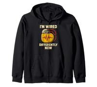 Pacemaker Im Wired Differently Now Fun Mens Surgery Recovery Zip Hoodie