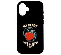 Pacemaker My Heart Has A New Beat Retro Mens Surgery Recover Case for iPhone 16
