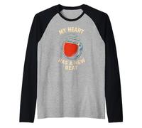 Pacemaker My Heart Has A New Beat Retro Mens Surgery Recover Raglan Baseball Tee