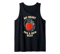 Pacemaker My Heart Has A New Beat Retro Mens Surgery Recover Tank Top