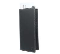 Pacer Go Slim Long Travel Wallet Passport Holder Genuine Leather RFID Blocking, Grey, L, Minimalist