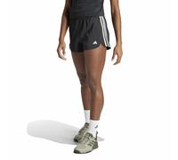 adidas Women's Pacer Training 3-Stripes Woven High-Rise Shorts, Black/White, S 5 inch