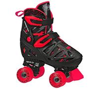 Pacer XT70 Adjustable Artistic Quad Roller Skates for Youth Children (black small)