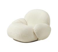 Pacha Armchair With Armrests Dora Boucle 0001 With Base In Pearl Gold