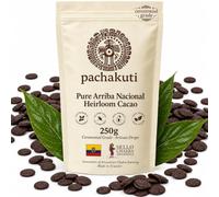 Pachakuti 100% Ceremonial Grade Cacao - Arriba Nacional, Ecuadorian, 250g | Heirloom Ecuador variety, ceremonial grade cacao, single origin, Sello Chakra Amazonica certified, Drops for easier baking