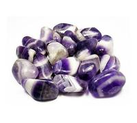 Pachamama Essentials Chevron Amethyst Tumble Stone Banded Amethyst - Healing Stone - Crystal Healing 20-25mm (5)
