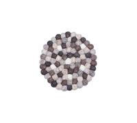 Pachamama Hand Felted 20 CM Round Place Mat 1 Pack - Circular Heat Absorbing Table Mat Handmade Fair Trade Multicoloured