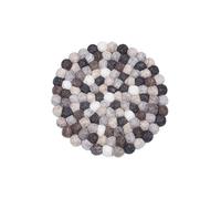 Pachamama Hand Felted 25 CM Round Trivet Mat 1 Pack - Circular Heat Absorbing Pan Dish Pot Stand Handmade Fair Trade Multicoloured