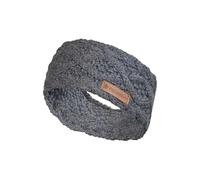 Pachamama Women 100% Pure Fine Merino Wool Ear Warmer Headband Handknitted Cable Pattern Plain One-Size Handmade Soft Warm Breathable Moisture Wicking Fair Trade (Slate blue, One Size)
