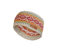 Pachamama Women 100% Pure Fine Merino Wool Ear Warmer Headband Handknitted Fairisle Colourful One-Size Handmade Soft Warm Breathable Moisture Wicking Fair Trade (Oatmeal, One Size)