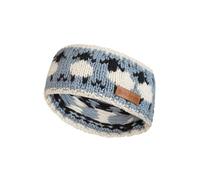 Pachamama Women 100% Pure Fine Merino Wool Ear Warmer Headband Handknitted Sheep Flock Design One-Size Handmade Soft Warm Breathable Moisture Wicking Fair Trade (Blue, One Size)