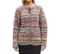 Pachamama Women Soft Wool Mohair Cardigan Fine Handknit Striped Pastel Multicoloured Handmade Warm Pockets Buttoned Fair Trade (UK, Alpha, S, Regular, Regular, Pastel)