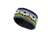 Pachamama Women Wool Ear Warmer Headband Fleece Lined Handknitted Cute Sheep Multicoloured One-Size Handmade Fair Trade