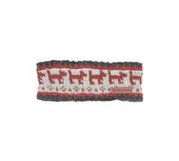 Pachamama Women Wool Ear Warmer Headband Fleece Lined Handknitted Dog Walk Pattern Beige One-Size Handmade Fair Trade