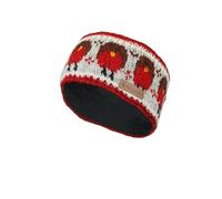 Pachamama Women Wool Ear Warmer Headband Fleece Lined Handknitted Robin Multicoloured One-Size Handmade Fair Trade