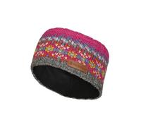 Pachamama Women Wool Ear Warmer Headband Fleece Lined Handknitted Traditional Fairisle Colourful One-Size Handmade Fair Trade (Pink, One Size)