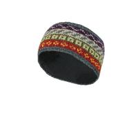 Pachamama Women Wool Ear Warmer Headband Fleece Lined Unique Hand Knit Fair Isle Multicoloured One-Size Handmade Fair Trade