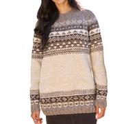 Pachamama Women Wool Jumper Handknitted Traditional Individual Fair Isle Pattern Handmade Thick Warm Pullover Sweater Fair Trade (UK, Alpha, M, Regular, Regular, Natural)