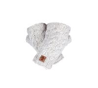 Pachamama Women Wool/Mohair Hand Wrist Warmers Sherpa Fleece Lined Handknitted Cable Knit One-Size Handmade Extra Warm Fair Trade