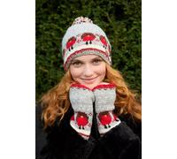 Pachamama Women's Robin Handwarmers All Wool Chunky Hand Knit in Grey Pachamama Grey One Size