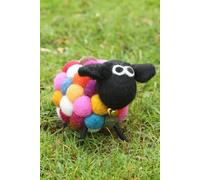 Pachamama Ziggy The Psychedelic Lamb Colourful Sheep Wool Figurine Pachamama Multicolor