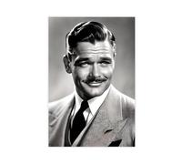 pachbzx Clark Gable Poster Canvas Poster Wall Art Decor Print Picture Paintings for Living Room Bedroom Decoration 12x18inch(30x45cm)