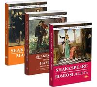 Pachet 3 carti: Macbeth + Romeo si Julieta + Tragedia lui Hamlet - William Shakespeare